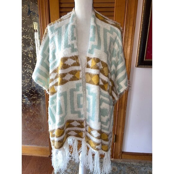 Free People Bohemian Topaz Kimono Poncho — OS - Picture 2 of 11